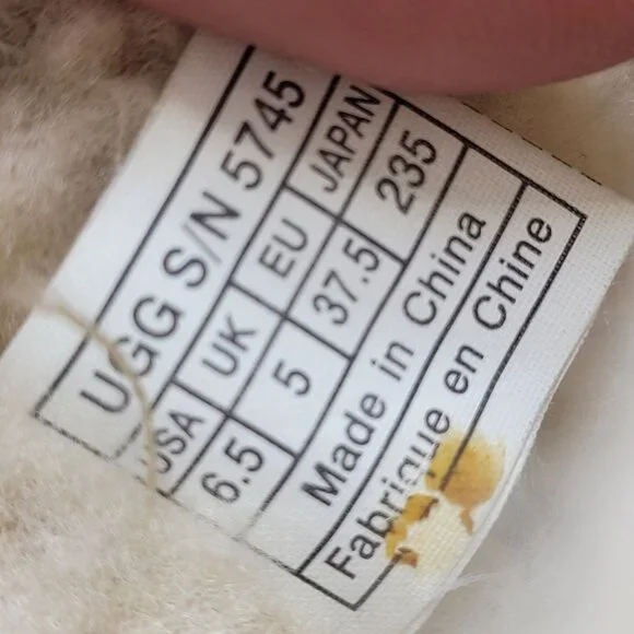 Ugg Bellevue Women's Sz 6.5 Leather & Genuine Sheepskin Wool Winter Boots Brown - Picture 10 of 16